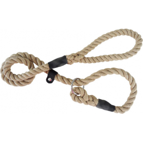 Dog & Co Cotton Mix Slip Rope Lead Natural 5/8" X 40" Hem & Boo